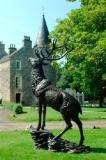 statue in castle grounds