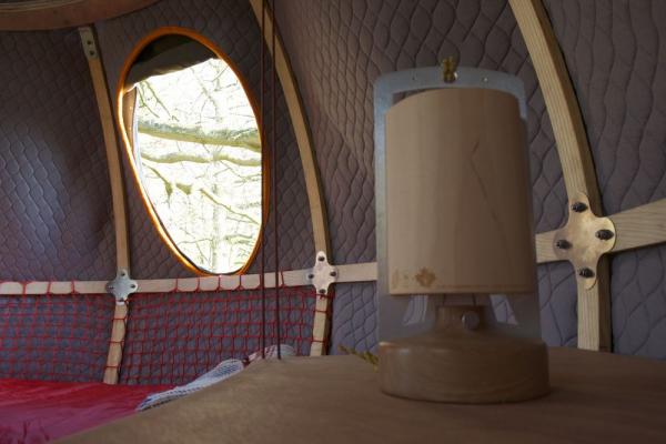 view from tree tent